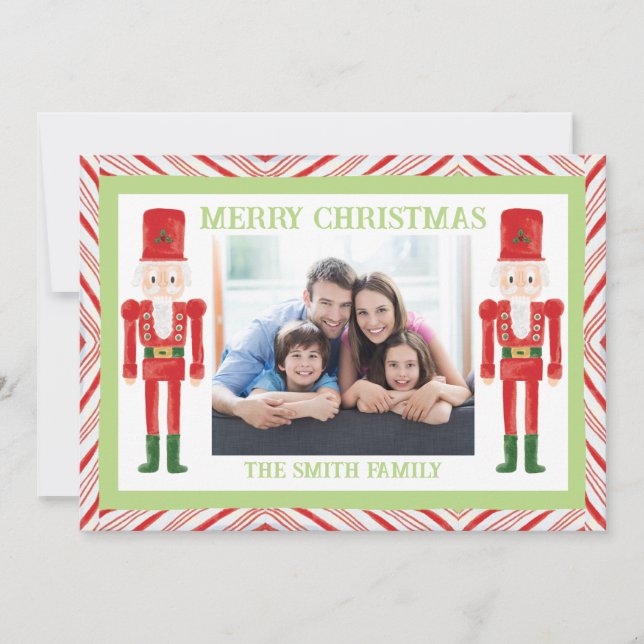 Nutcracker Weihnachtskarte Einladung (Vorderseite)