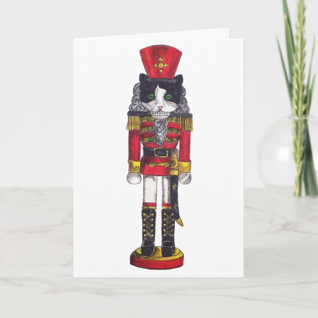Nutcracker Weihnachtskarte Karte (Vorderseite)