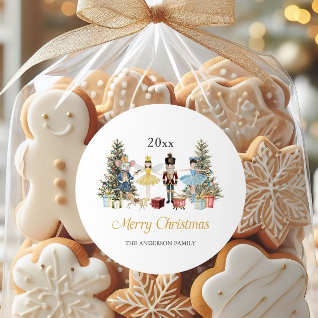 Nutcracker Weihnachtskleber Runder Aufkleber (Von Creator hochgeladen)