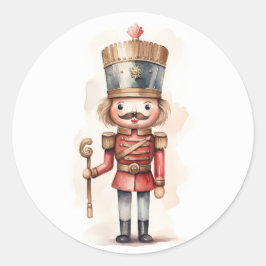 Nutcracker Weihnachtskleber Runder Aufkleber