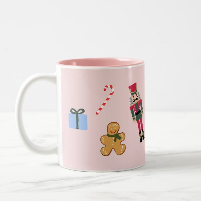 Nutcracker Weihnachtskunstmalerei Tasse (Links)