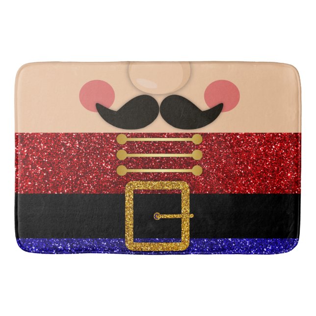 Nutcracker Weihnachtssoldat Holiday Gnome Badematte (Vorderseite)