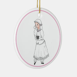 Nutcracker White Lamb Ballerina Personalisiert Orn Keramik Ornament