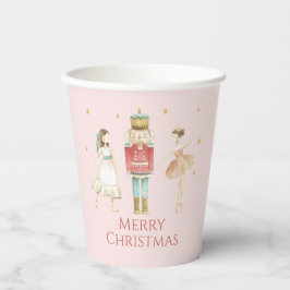 Nutcracker Winter Ballet Rosa Weihnachten Pappbecher
