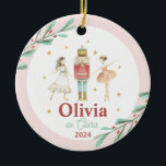 Nutcracker Winter Ballet Weihnachten Keramik Ornament<br><div class="desc">Nutcracker Ballett Winterschneeflocken Weihnachtsschmuck. Personalisiert mit Namen und Rolle in Nutcracker.</div>