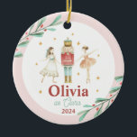 Nutcracker Winter Ballet Weihnachten Keramik Ornament<br><div class="desc">Nutcracker Ballett Winterschneeflocken Weihnachtsschmuck. Personalisiert mit Namen und Rolle in Nutcracker.</div>