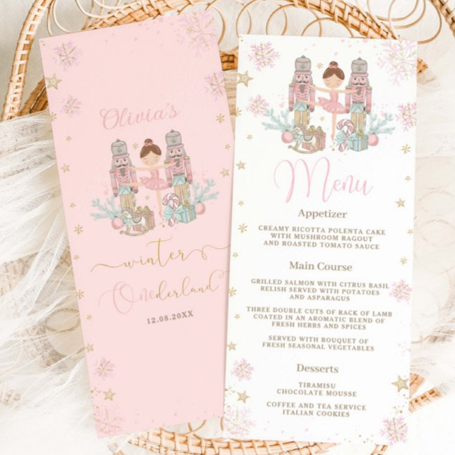 Nutcracker Winter Onederland 1st Birthday Menu Programm (Von Creator hochgeladen)