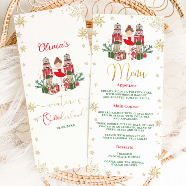 Nutcracker Winter Onederland 1st Birthday Menu Programm (Von Creator hochgeladen)