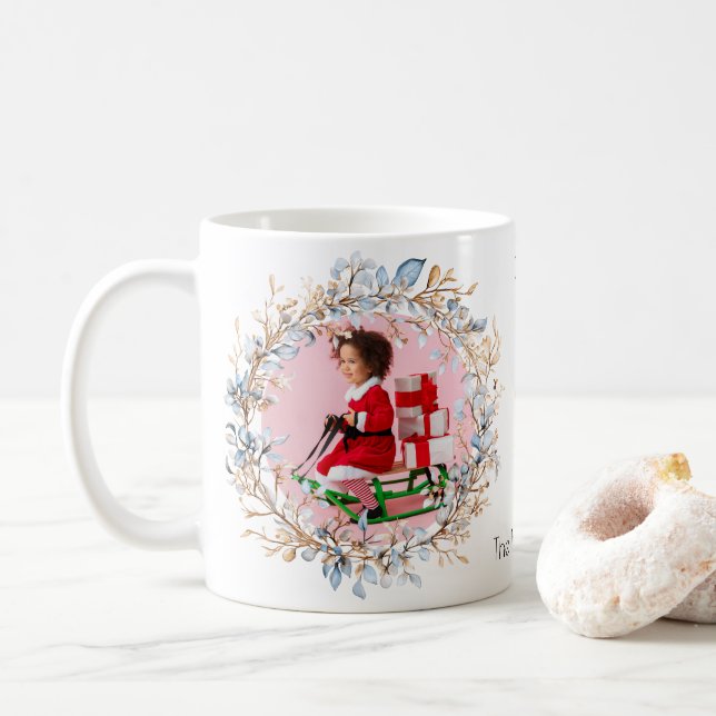Nutcracker Wreath Christmas Foto Kaffeetasse (Mit Donut)