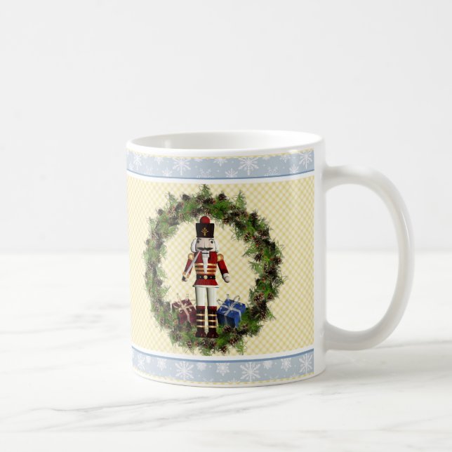Nutcracker Wreath Weihnachts-Tasse Tasse (Rechts)