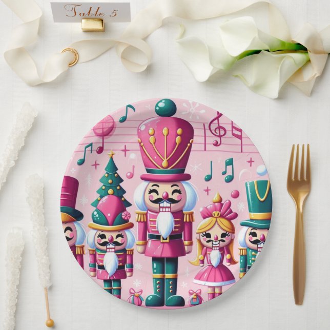Nutcrackers Christmas Plate Pappteller (Hochzeit)