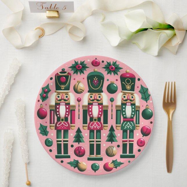 Nutcrackers Christmas Plate Pappteller (Hochzeit)