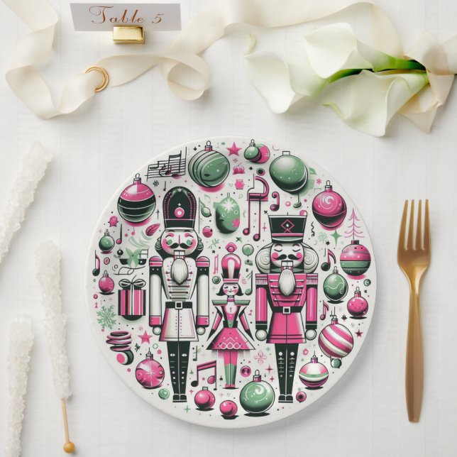 Nutcrackers Christmas Plate Pappteller (Hochzeit)