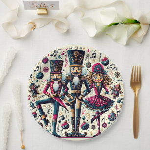 Nutcrackers Christmas Plate Pappteller