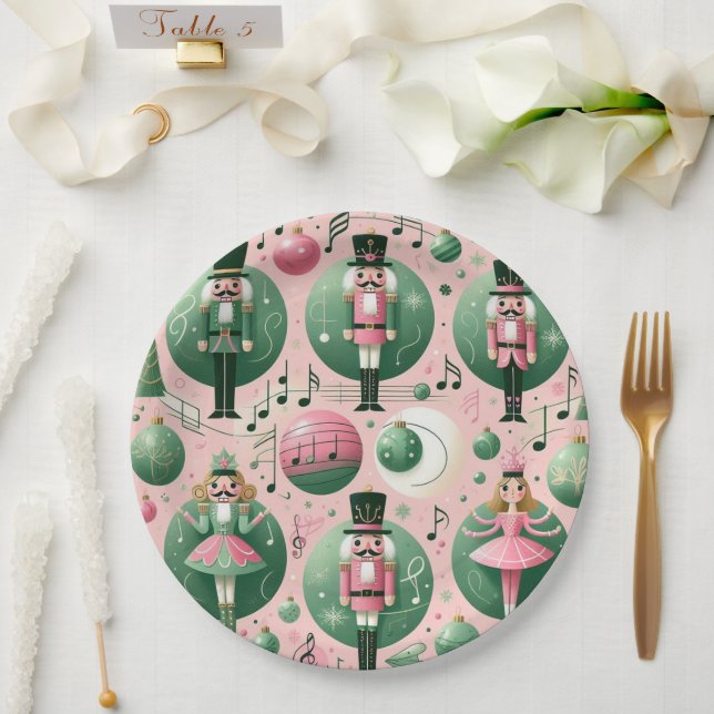 Nutcrackers Christmas Plate Pappteller (Hochzeit)