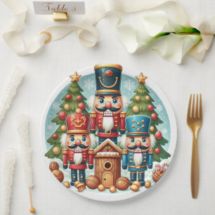 Nutcrackers Christmas Plate Pappteller