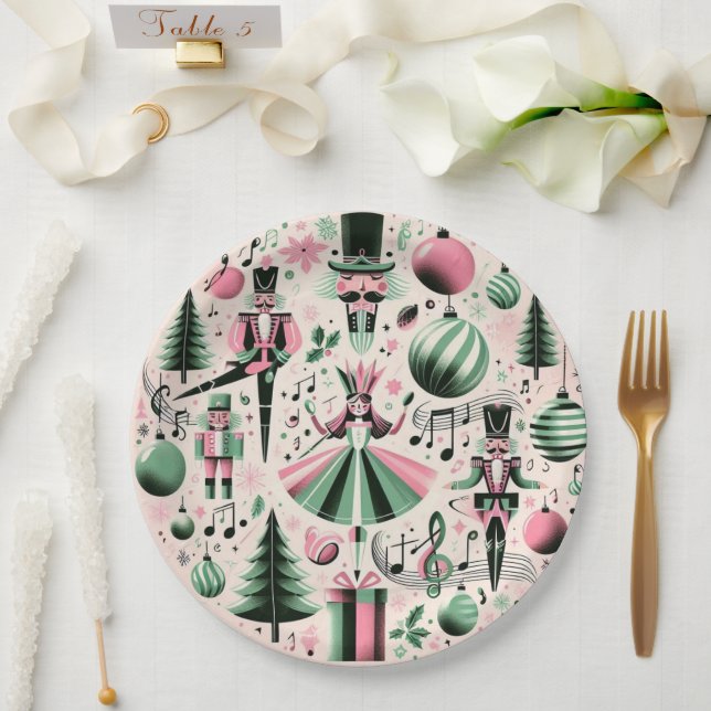 Nutcrackers Christmas Plate Pappteller (Hochzeit)