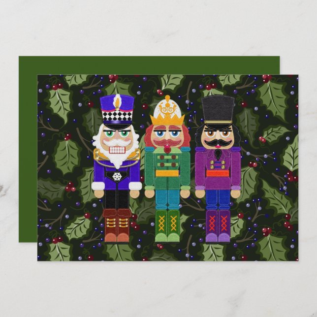 Nutcrackers Felt Style Frohe Weihnachten (Vorne/Hinten)