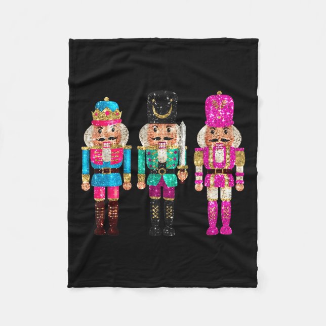 Nutcrackers Merry Christmas Funny Xmas Men Women  Fleecedecke (Vorderseite)