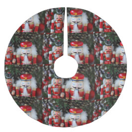 Nutcrackers mit Urlaubshintergrund Polyester Weihnachtsbaumdecke