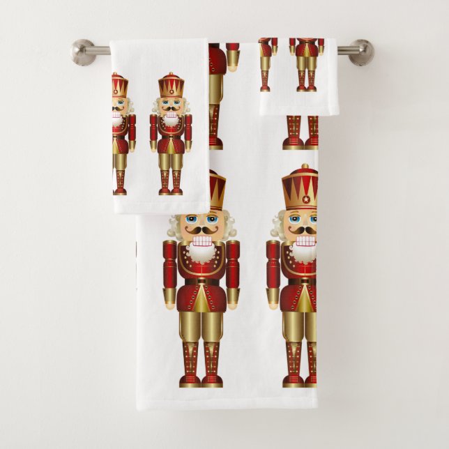 Nutcrackers Spaß Weihnachten Urlaub Bath Handtuch  Badhandtuch Set (Insitu)