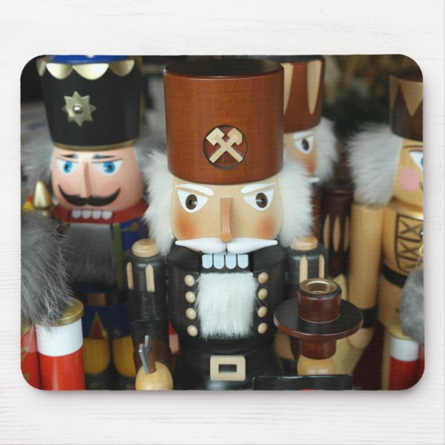 Nutcrackers Weihnachtsfeiertage Weihnachtsdesign Mousepad (Vorne)