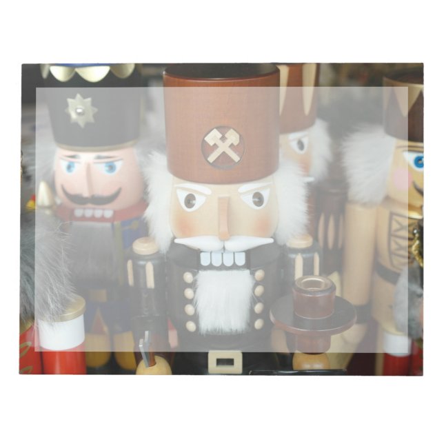 Nutcrackers Weihnachtsfeiertage Weihnachtsdesign Notizblock (Vorderseite)