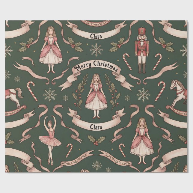 Nutcraker Elegant  Geschenkpapier (Flach)