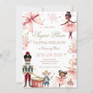 Nutcraker Sugar Plum Fairy Winter Geburtstag Einladung
