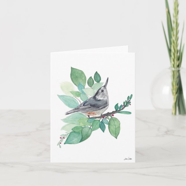 Nuthatch Bird Card Karte (Vorderseite)