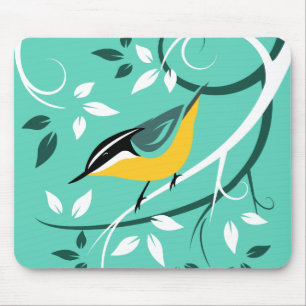 Nuthatch Bird in Tree Mousepad