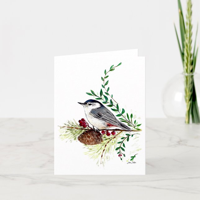 Nuthatch Bird Karte (Nuthatch Bird Card from Jenn's Emporium. )