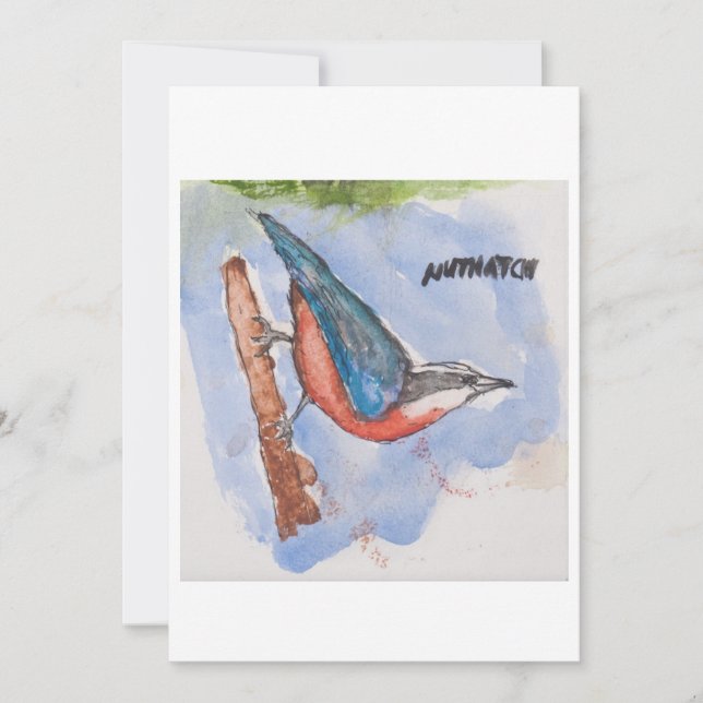 Nuthatch Greeting Card Einladung (Vorderseite)