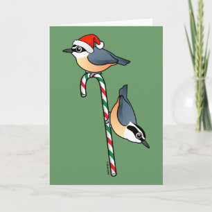 Nuthatch Santa Feiertagskarte