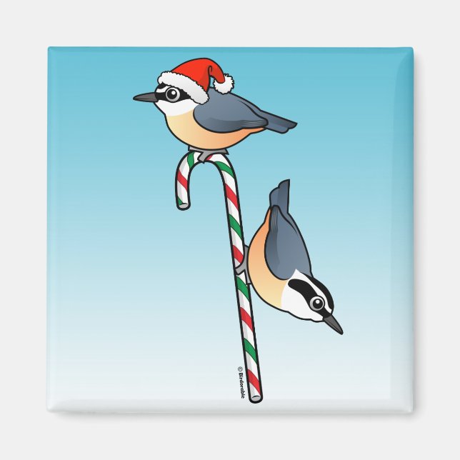 Nuthatch Santa Magnet (Vorne)