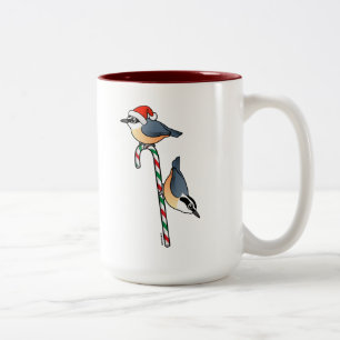 Nuthatch Santa Zweifarbige Tasse