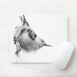 Nuthatch, White Bird Fotografie Mousepad