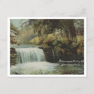 Nutley NJ, Yantacaw Falls, 1908 Vintag Postkarte