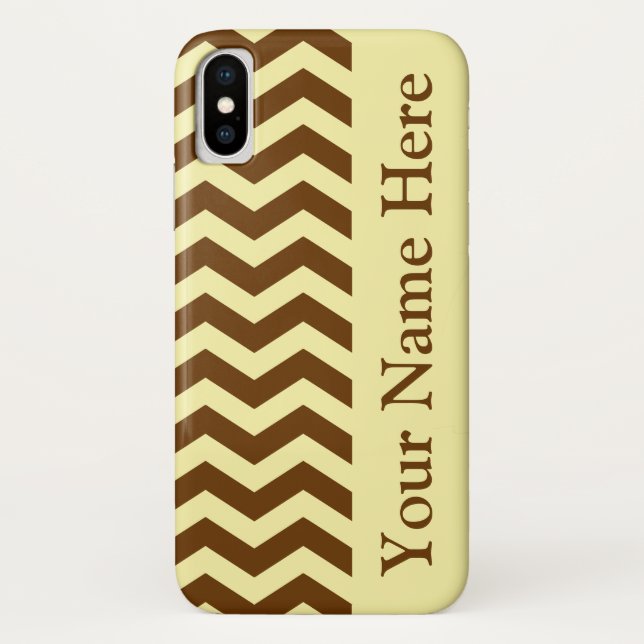 Nutmeg Cream Neutral Chevrons Case-Mate iPhone Hülle (Rückseite)