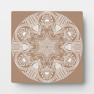 Nutmeg Mandala Fotoplatte