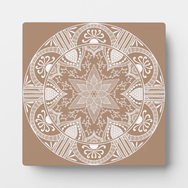 Nutmeg Mandala Fotoplatte (Vorderseite)