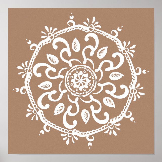 Nutmeg Mandala Poster (Vorne)