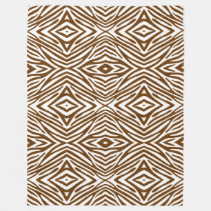 Nutmeg Neutral Zebra Fleecedecke