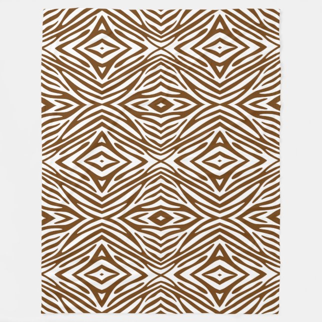 Nutmeg Neutral Zebra Fleecedecke (Vorderseite)