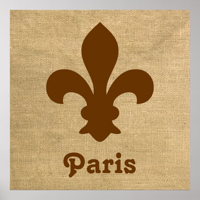 Nutmeg Parisian Moods Fleur de Lys Poster (Vorne)