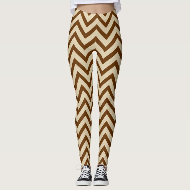 Nutmeg Spice Moods Chevrons Leggings (Vorderseite)