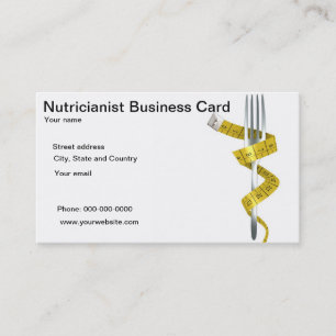 Nutricianist oder Nutricionist Visitenkarten Visitenkarte