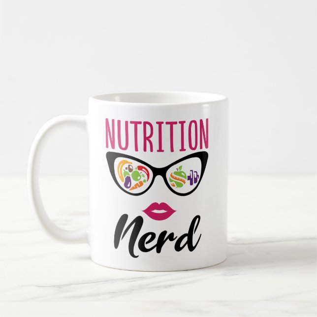 Nutrition Nerd Nutritionist Dietitian Kaffeetasse (Links)