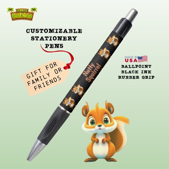 Nutrition Squirrel Süße Tier Woodland Wildlife 🐿 Kugelschreiber (Adorable Wild Nutty Squirrel Fall Forest Creature Nature Wildlife Animal Stationery Pen Gift 🐿🎁)