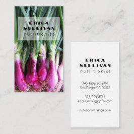 Nutritionist Health Coach Koch Diet Veggies Foto Visitenkarte